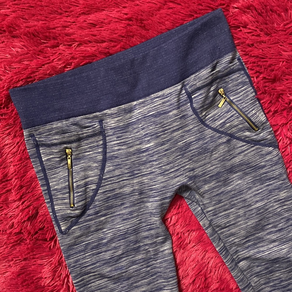 Linda Michael seamless navy heather leggings - Picture 2 of 14